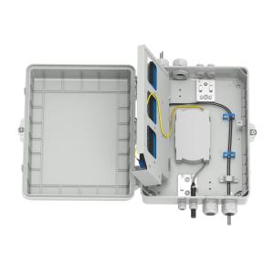 China Gray 4 Port Fiber Optic Distribution Box IP65 Waterproof for Outdoor in Network Model factory