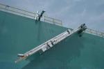 Aluminum Boarding Ladder Compact Few Shake Marine Telescoping Boarding Ladder