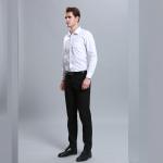 High End Anti - Wrinkle Business Dress Shirts Yarn Dyed Solid Color Plus Size