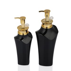 China Hot selling Irregular body gold press pump head lotion shampoo plastic bottle factory