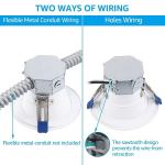Ceiling Anti Glare White LED Flush Mount Light 4 Inch 3000k 10w Canless
