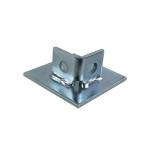 Steel Square Post Base Connector 6x6 4x4 Carbon Steel Q235 8 Hole Double Stud