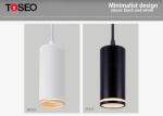 Aluminum Black Cylinder Pendant Lights Deeply Hidden Chandelier Pendant Light 7w