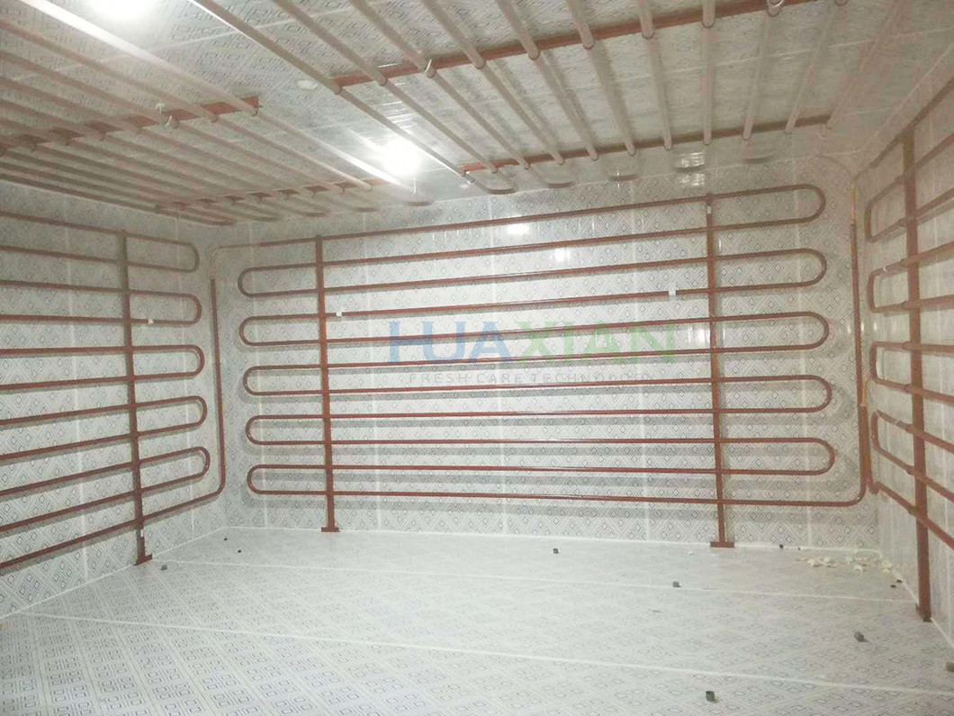 -35°C Cold Storage Room Direct Cooling Aluminum Row Blast Freezing Room For Meat Fish