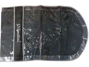 China Sd.Spontini 75g Unwoven Fabric + Pvc Cover Suit Garment Bag With Grey Border, Silver Logo factory