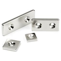 China N40 Super Strong Block L40X20X5mm Magnets with center hole:5mm factory