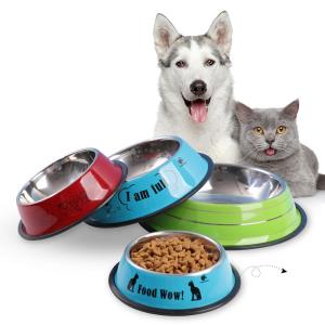 China Pet Bowl Non-Slip Stainless Steel Material Customized SublimationEasy Cleaning Cups Pails factory
