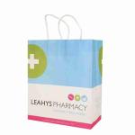 Eco Friendly Pharmacy Paper Bag SOS Carrier Bags OEM