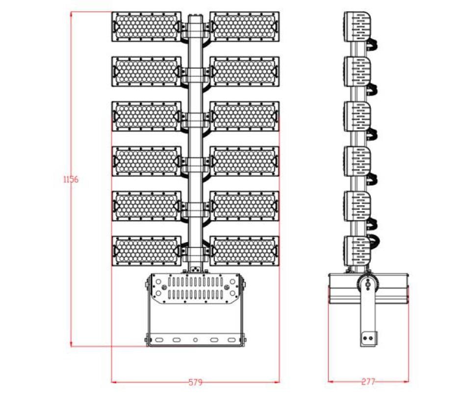 Rechargeable LED Outside Flood Lights MeanWell Driver For Large Soccer Field Waterproof IP66
