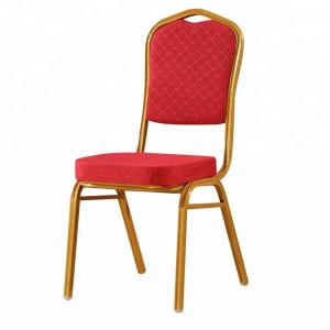 China Modern Red Velvet Dining Chairs Stackable For Canteen / Hotel / Restaurant factory
