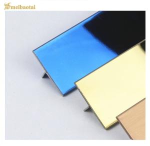 China 2438mm Stainless Steel Effect Tile Trim 304 Stainless Steel Tile Strip factory