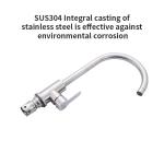 Contemporary Polishing Stainless Steel Sink Tap Wire Drawing Stainless Kitchen
