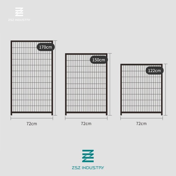 Outdoor Welded Wire Mesh Fence Panels Metal Dog Kennel 225 X 160 X 150cm