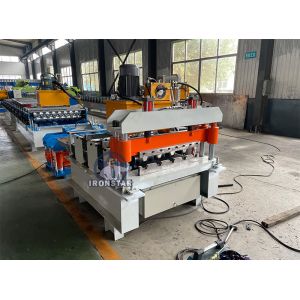 Automatic curved roof sheet roll forming machine