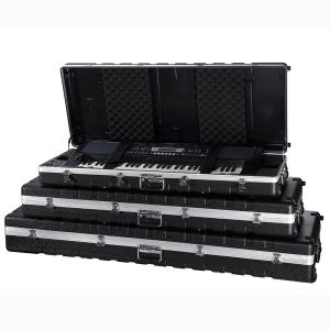 ABS 61 Key Piano Keyboard Case With Wheels Waterproof Hard Shell