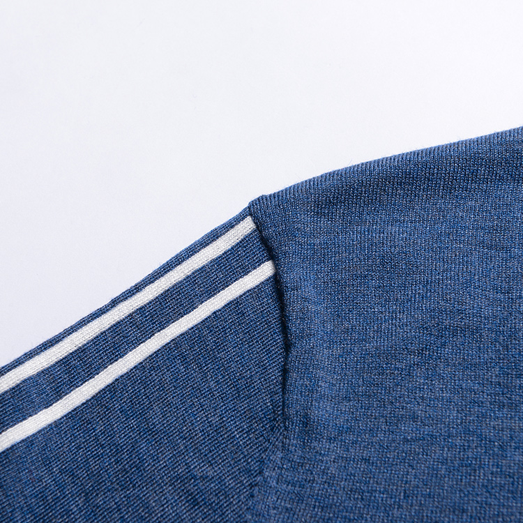 Crew Neck Knitted Mens Wool Pullover Sweaters Anti - Shrink For Autumn / Winter