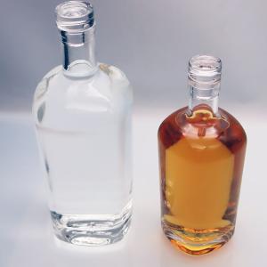 China Heavy Base Flint Clear Glass Liquor Bottles 375ml 1000ml Extra White factory
