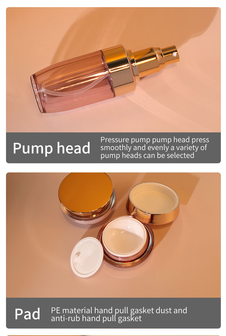 Acrylic Industrial Cosmetic Lotion Pump Bottle , Essential Oil Bottle With Collar Material