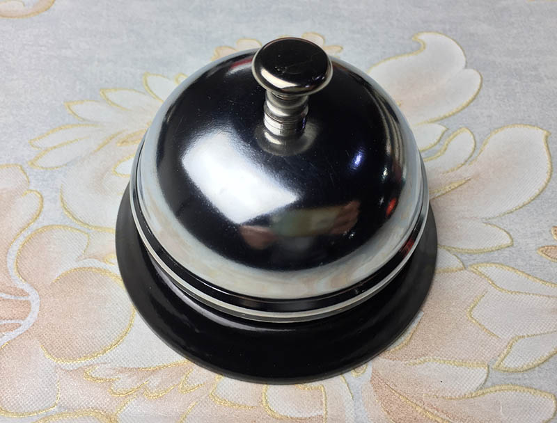 75-85mm red blue green white or customized color metal restaurant kitchen service call bell