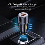 PD Typc C USB A EV Car Chargers Quick Charging 60W 66W For 12V 24V EV Car