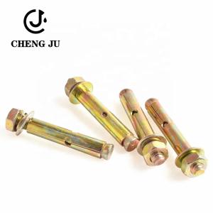China Brass Plated Screw Accessories High Carbon Steel Sleeve Anchor Bolts Metal Expansion Screw factory