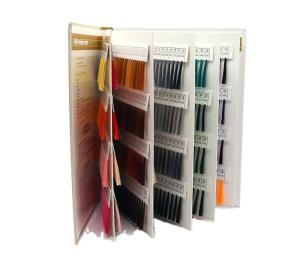 China Embroidery Silk Thread Color Cards Book 5000y Length/cone and 100% Polyester factory