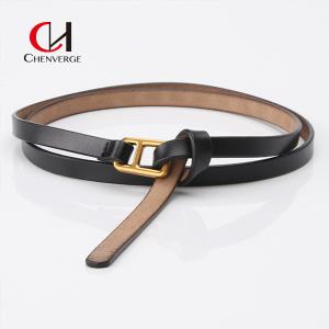 China OEM Women's Cowhide Belt Without Holes Retro Simple Thin Waist Belt factory