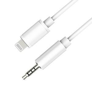 China White Iphone 12 Charging Cord , OCC 3.5 Mm To Lightning Audio Cable factory