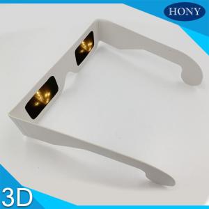 China PVC Entertainment 3d glasses for fireworks , Star And Smile Diffraction Effect factory