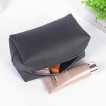 Design High Quality Pure Color PU Leather Cosmetic Toiletry Travel Bag