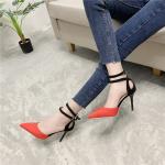 ZM024 New 2020 Summer Ladies High Heel Sandals Double Strap Sexy Cat Heel Women