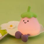 Vegetables Small Eggplant Silicone Lamps USB Rechargeable Bedroom Bedside Pat