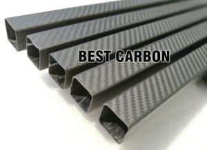 China Square Plain Twill Weave Carbon Fiber Tubing For Advertising Panels factory