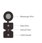 Self Supporting Steel Wire 2F G657A Outdoor FTTH Drop Cable