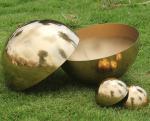 316 Grade Hollow Half Sphere Golden Plating 150mm 180mm High Temperature