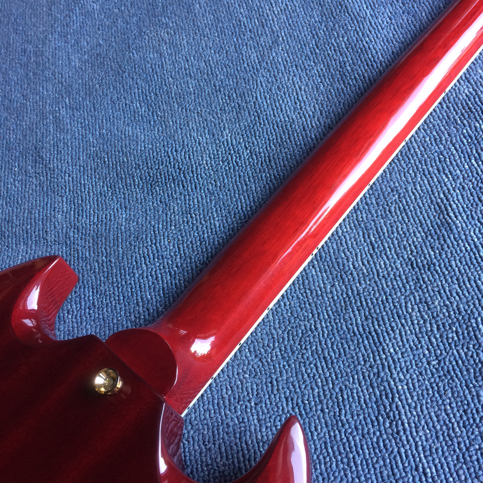 Custom Grand Solid Mahogany Body Electric Guitar Gold Hardware Tune-o-Matic Bridge