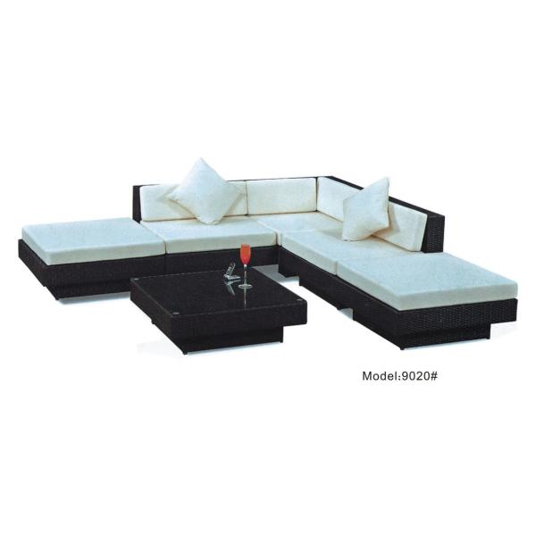 China 6-piece modern wicker modular sectional sofa with ottoman -9020 factory