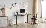 Ergonomic Office Standing Desk Black Metal Electric Table Height Adjustable