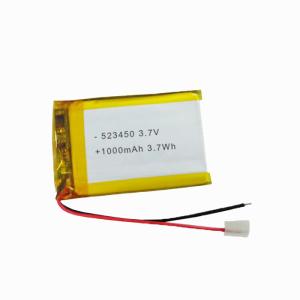 China RC Helicopter Battery 3.7V 1000mAh Polymer Lithium Battery 523450 Deep Cycle factory