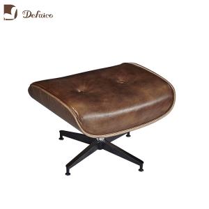 China SGS ISO Leather X Stool Ottoman Footstool With Wood Frame factory