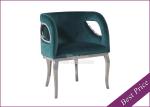 Velvet Dining Chair With Chrome Legs In Furniture Manufacturer (YS-11)