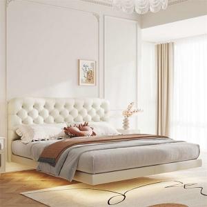 China OEM ODM Solid Wood And Upholstered Bed Adjustable Height factory