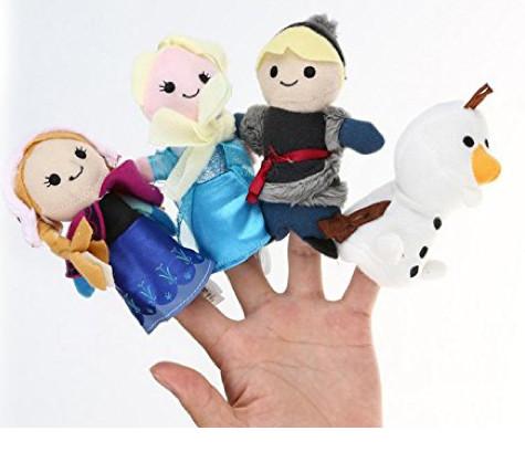 Lovely Cartoon Plush Toys Frozen Soft Finger Puppets For Promotion Gifts And