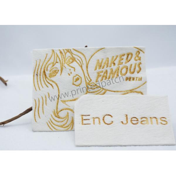 China Hot Stomped OEKO PU Leather Jean Patches Girl Pattern factory