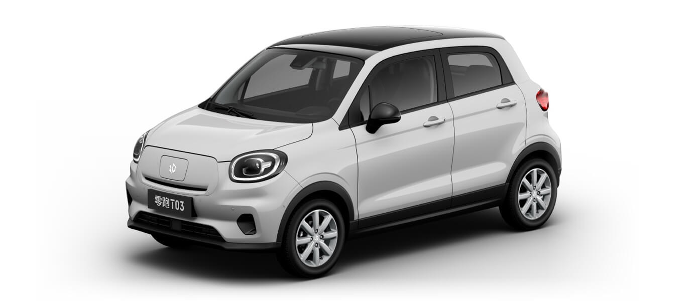 LEAPMOTOR T03 Mini EV Cars 5 Doors 4 Seater White Color 100% Electric