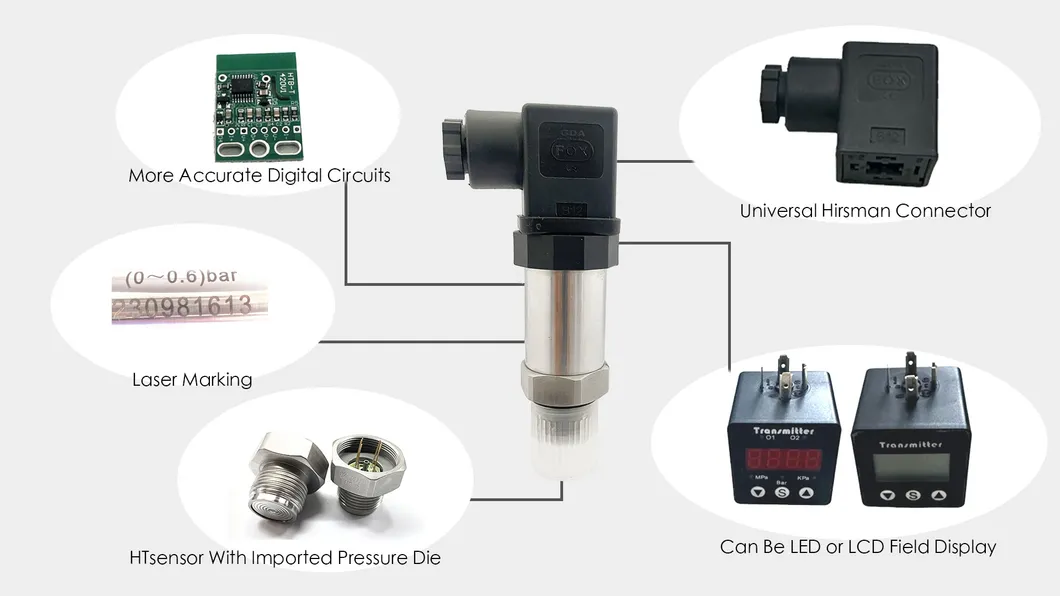 BPHT24 Two wire flush Diaphram Pressure Sensor with IX display pressure transmitter