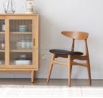 Customized Colors Solid Wood Round Back Nordic Dining Chair for Hotel Restaurant