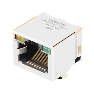 China LPJES101XBGNL Tab Up Yellow/Green LED 1X1 Port SMT RJ45 Jack without Integrated Magnetics factory