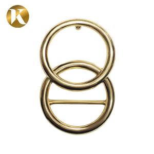 China Double Loop Ring Womens Belt Buckle 30mm With Beautiful Appearance factory