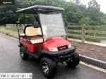 Red 4 Seater Golf Buggy , Off Road Electric Golf Cart With Steel Front Bumper